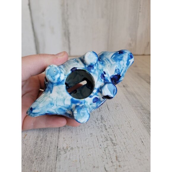 Vintage triceratops blue miniature Piggy bank unique dinosaur - Picture 7 of 7